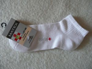 Ponožky Diabetes 1S kotníkové - bílé