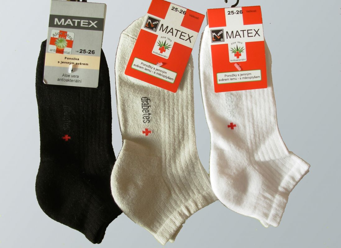 Kotníkové ponožky Matex Diabetes dr.390